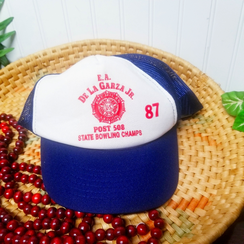 Vintage 80s Trucker Foam Snapback Dad Hat Bowling